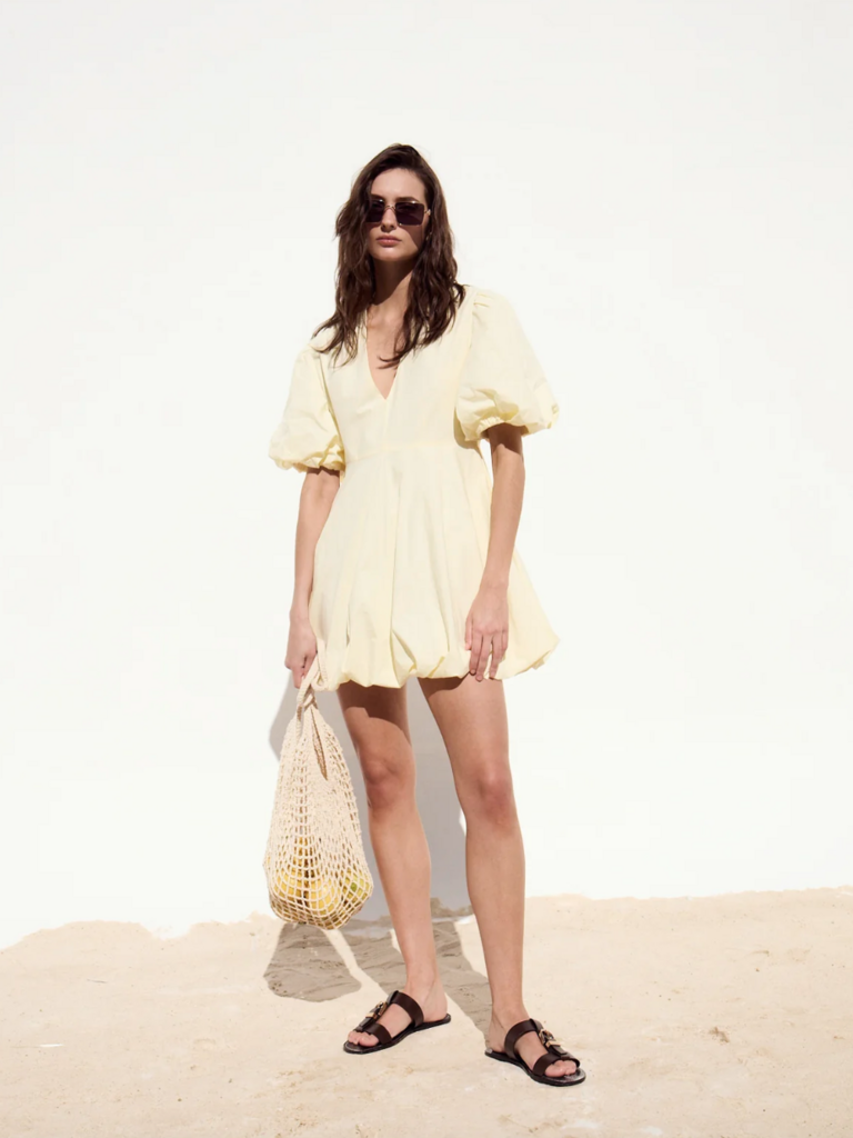 Deluc Butter Yellow Mini Dress