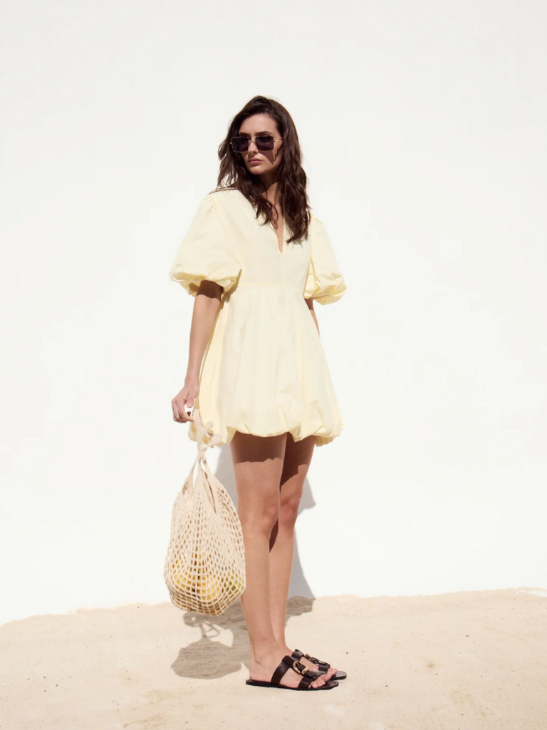 Deluc Butter Yellow Mini Dress