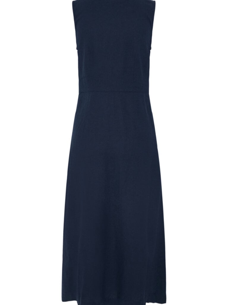 B. Young Navy Button Front Dress