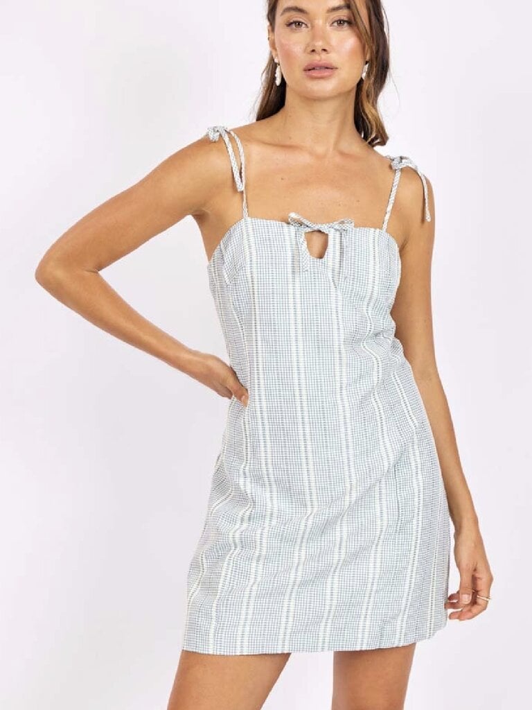 Sage The Label Check Ivory Blue Mini