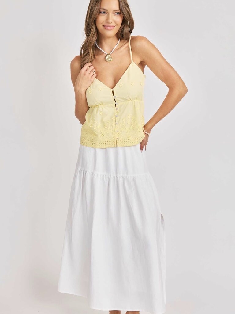 Sadie & Sage Yellow Floral Tank
