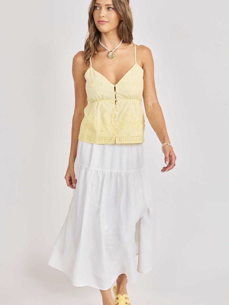 Sadie & Sage Yellow Floral Tank