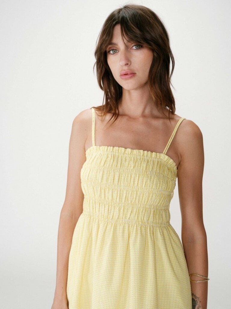 Grace & Mila Yellow Gingham Mini