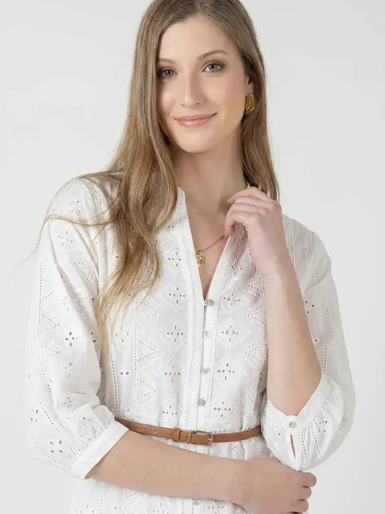 Black Tape White Eyelet Western Mini