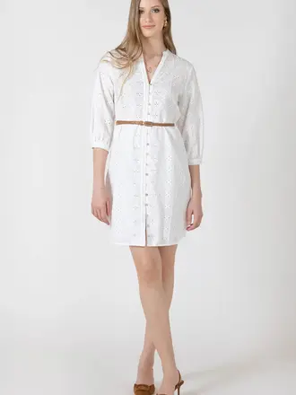 Black Tape White Eyelet Western Mini