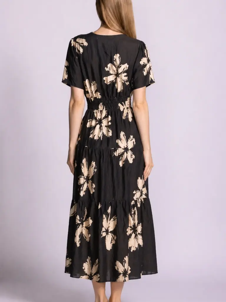 Pink Martini Butter Floral Black Maxi