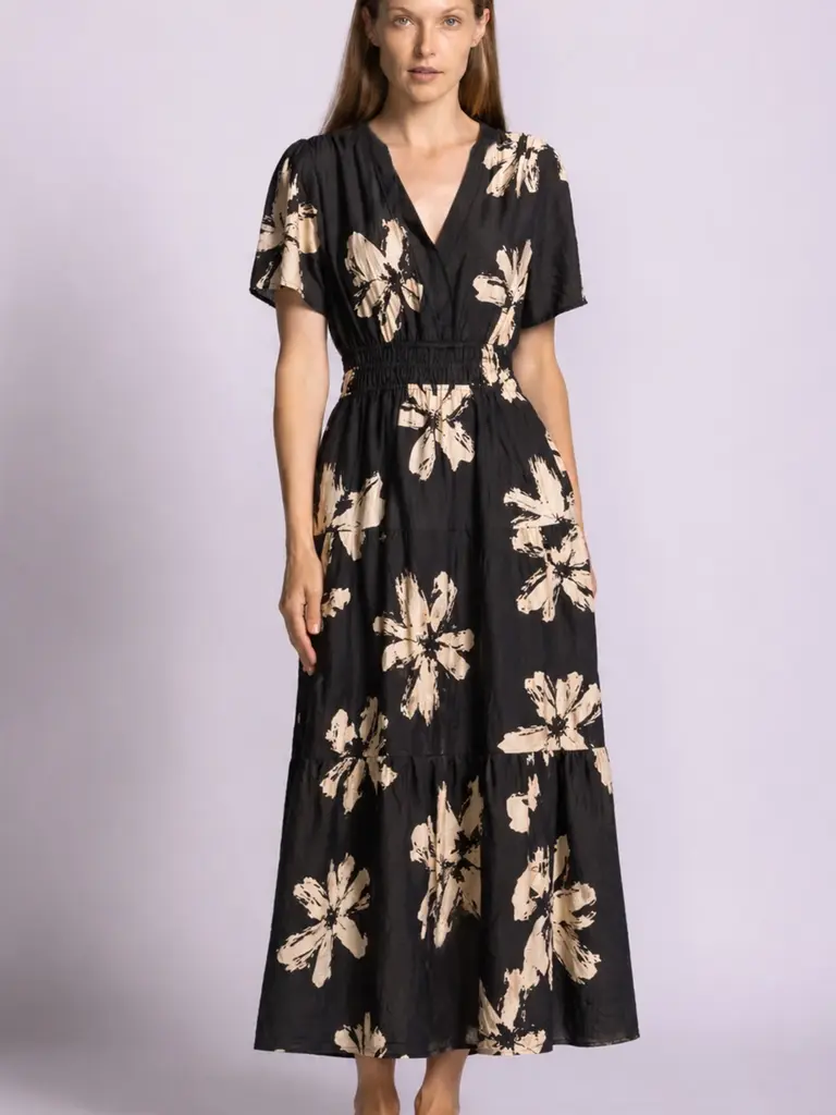 Pink Martini Butter Floral Black Maxi