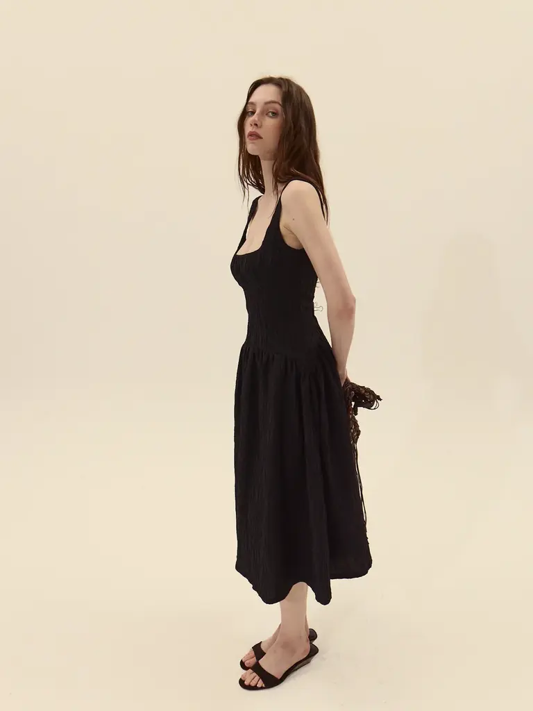 Deluc Low Back Crinkle Midi
