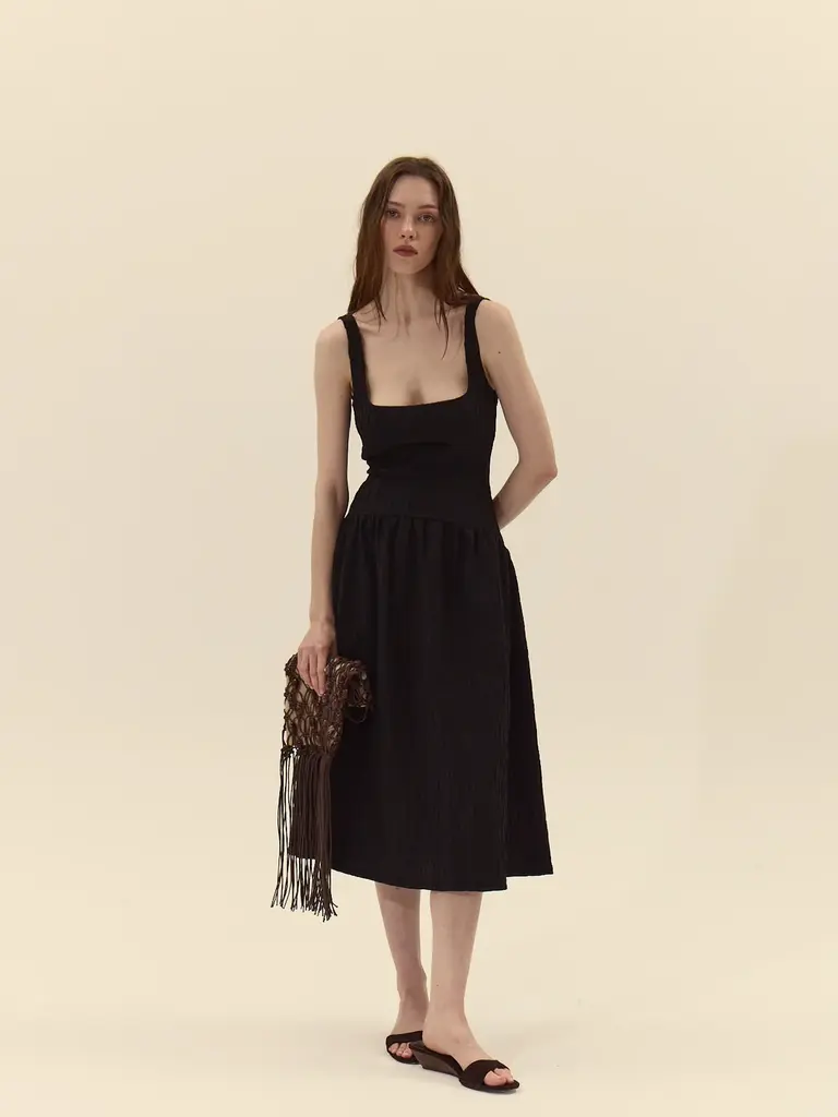 Deluc Low Back Crinkle Midi