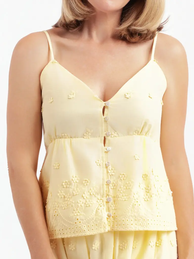 Sadie & Sage Yellow Floral Tank