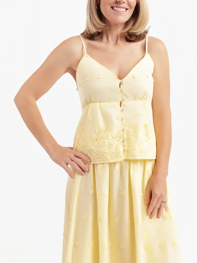 Sadie & Sage Yellow Floral Tank