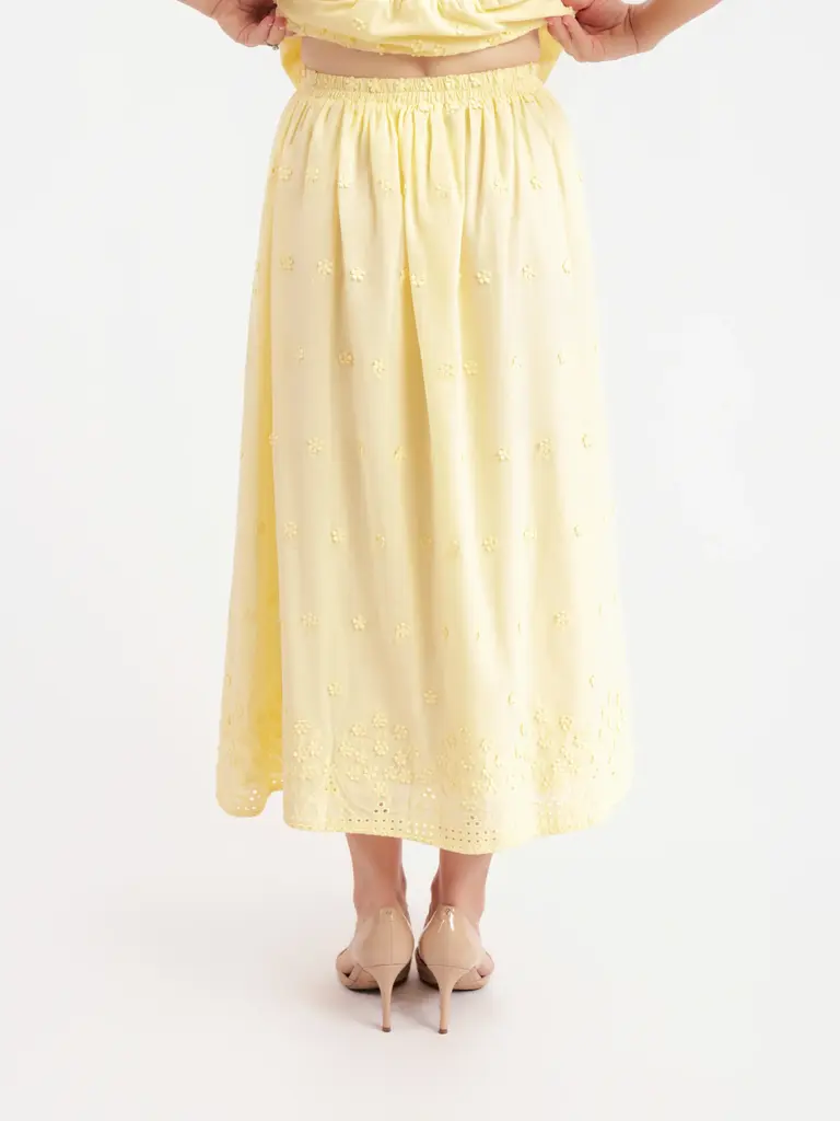 Sadie & Sage Yellow Floral Skirt