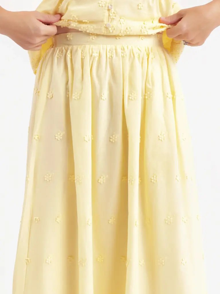 Sadie & Sage Yellow Floral Skirt