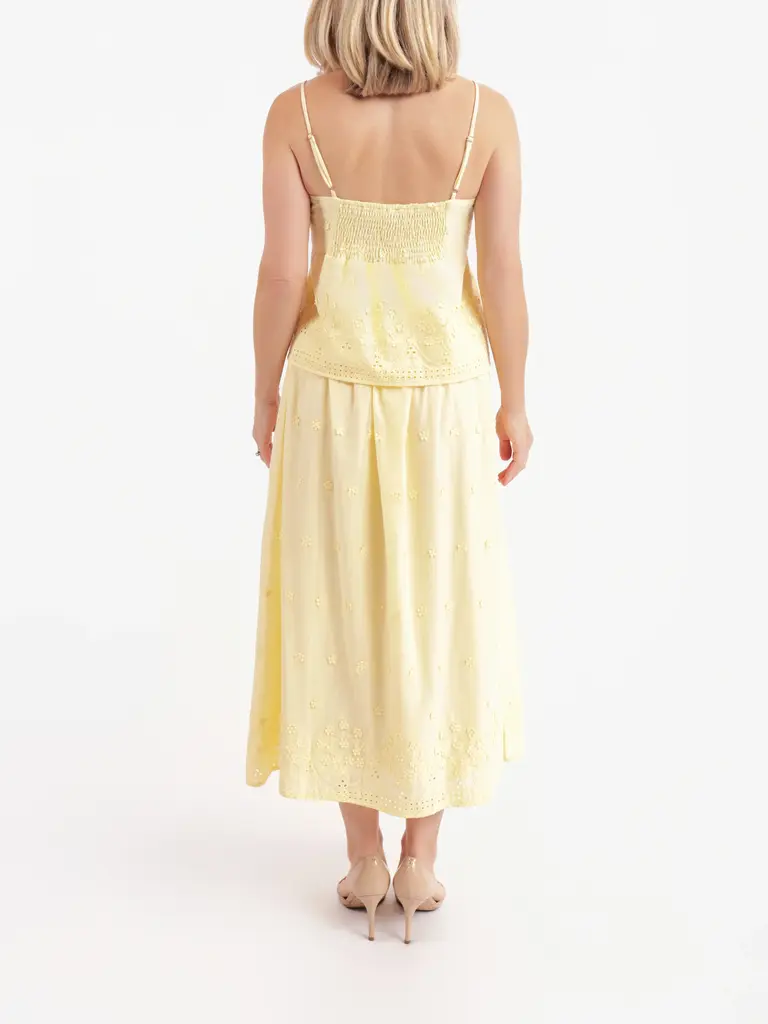 Sadie & Sage Yellow Floral Skirt