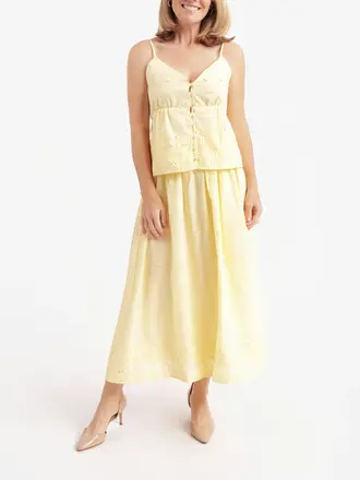 Sadie & Sage Yellow Floral Skirt