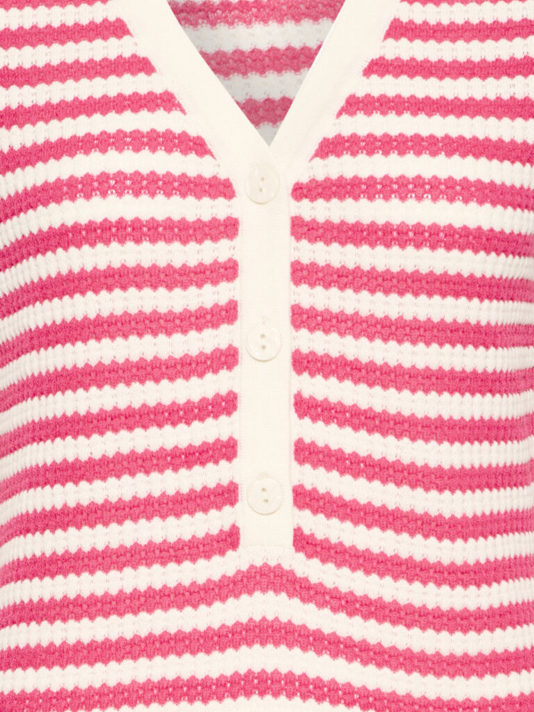 ICHI Pink & Cream Knit Dress