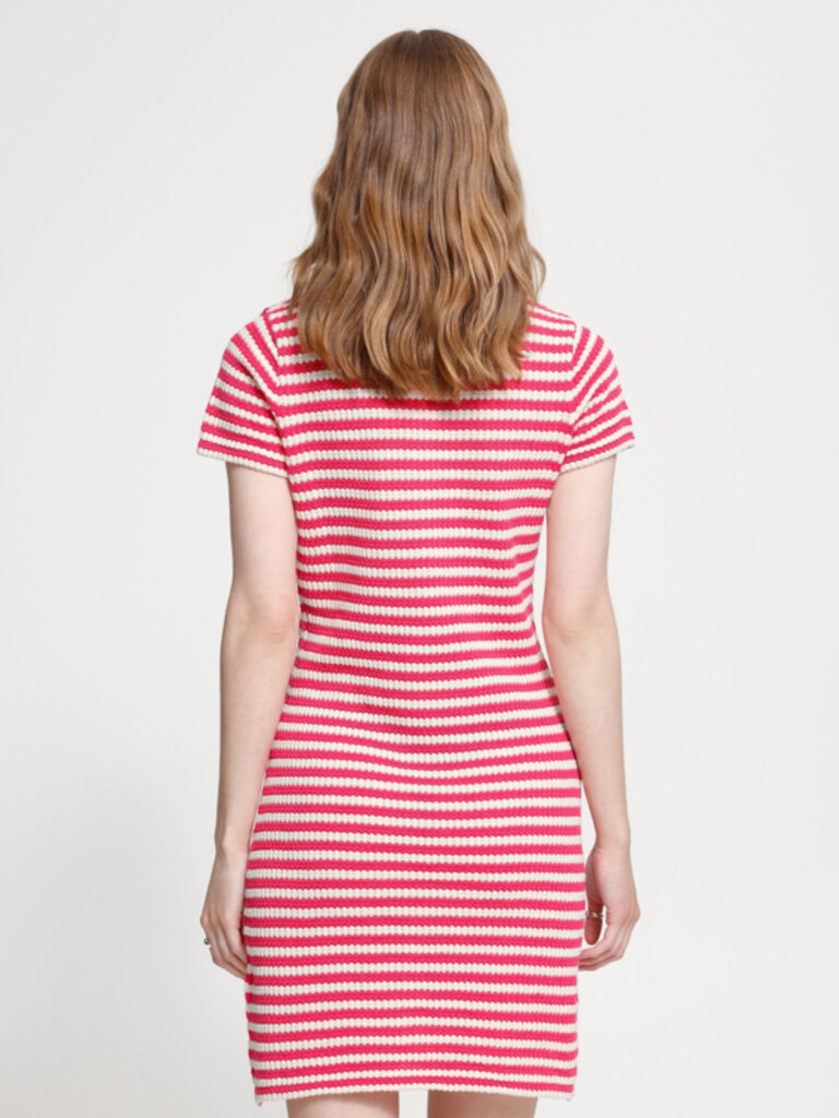 ICHI Pink & Cream Knit Dress