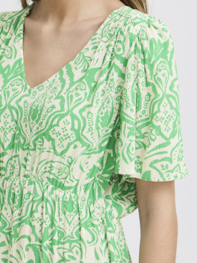 ICHI Green Folklore Dress