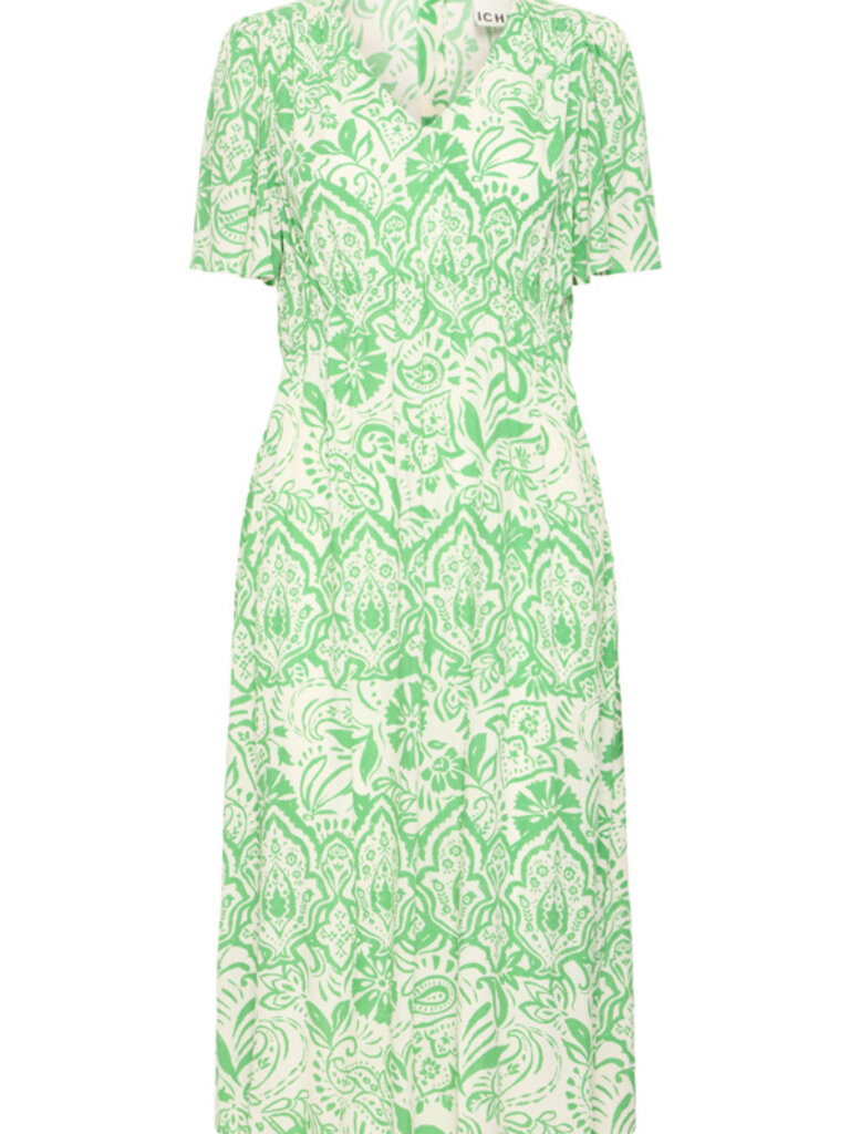 ICHI Green Folklore Dress