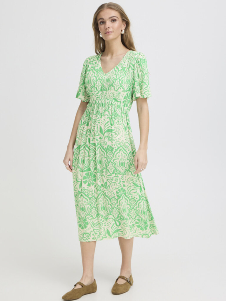 ICHI Green Folklore Dress