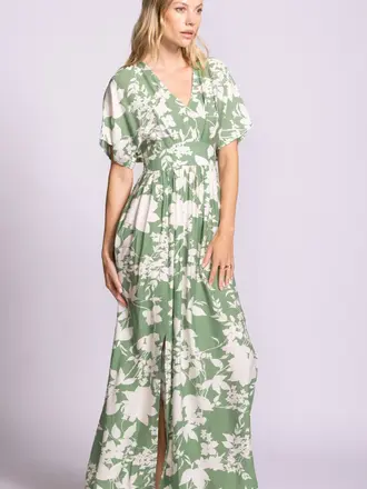 Pink Martini Soft Flora Green Dress