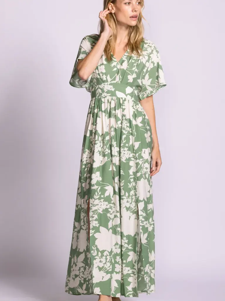 Pink Martini Soft Flora Green Dress