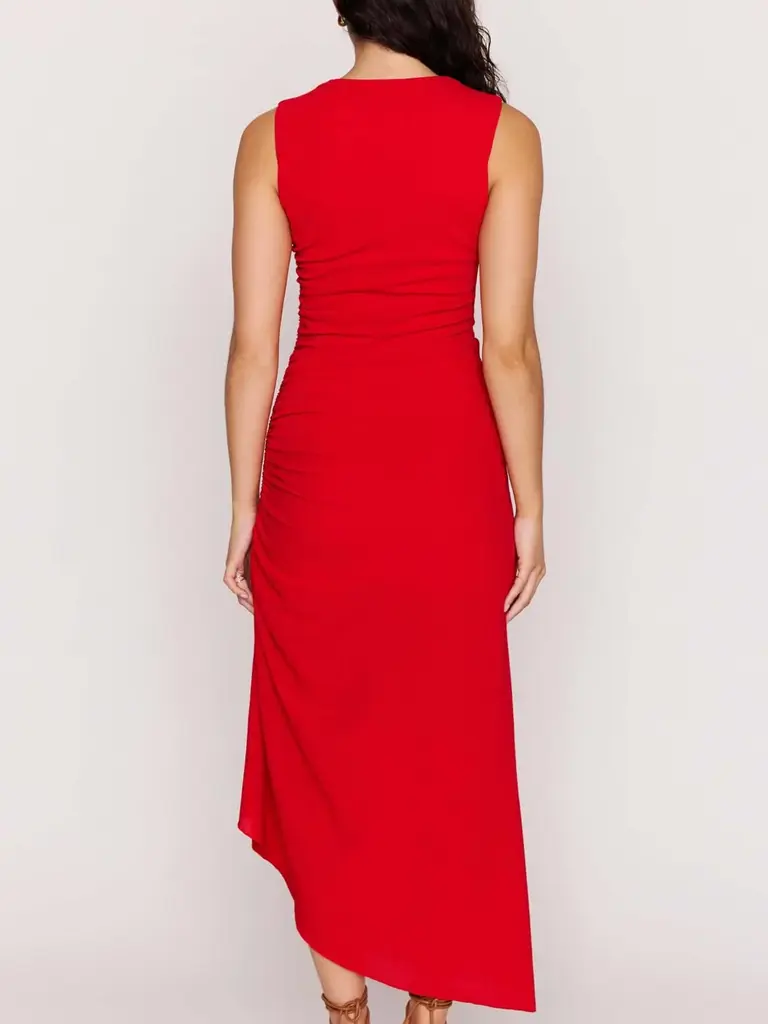 Mink Pink Bright Red Drawstring Maxi