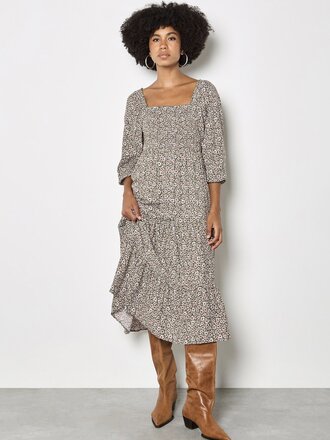 Apricot Smocked Sage Dress