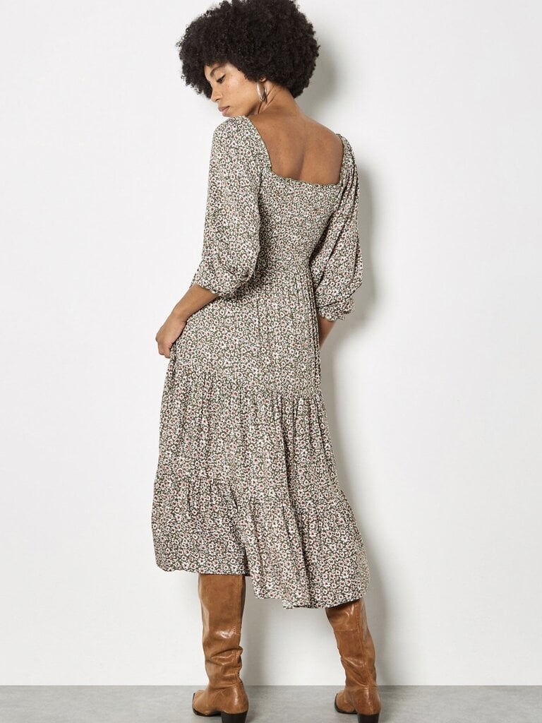 Apricot Smocked Sage Dress