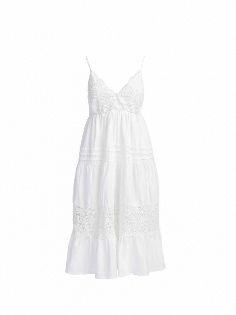 Sage The Label White Tiered Midi