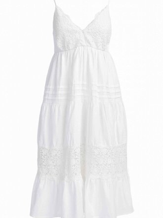 Sage The Label White Tiered Midi
