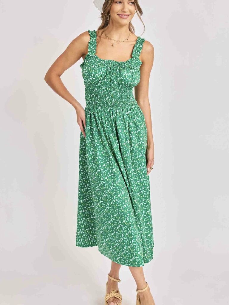 Sadie & Sage Kelly Green Floral Midi