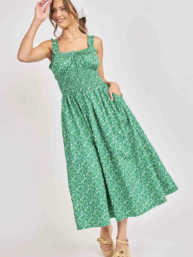 Sadie & Sage Kelly Green Floral Midi