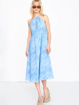 24 Colours Mix Blues Halter Midi