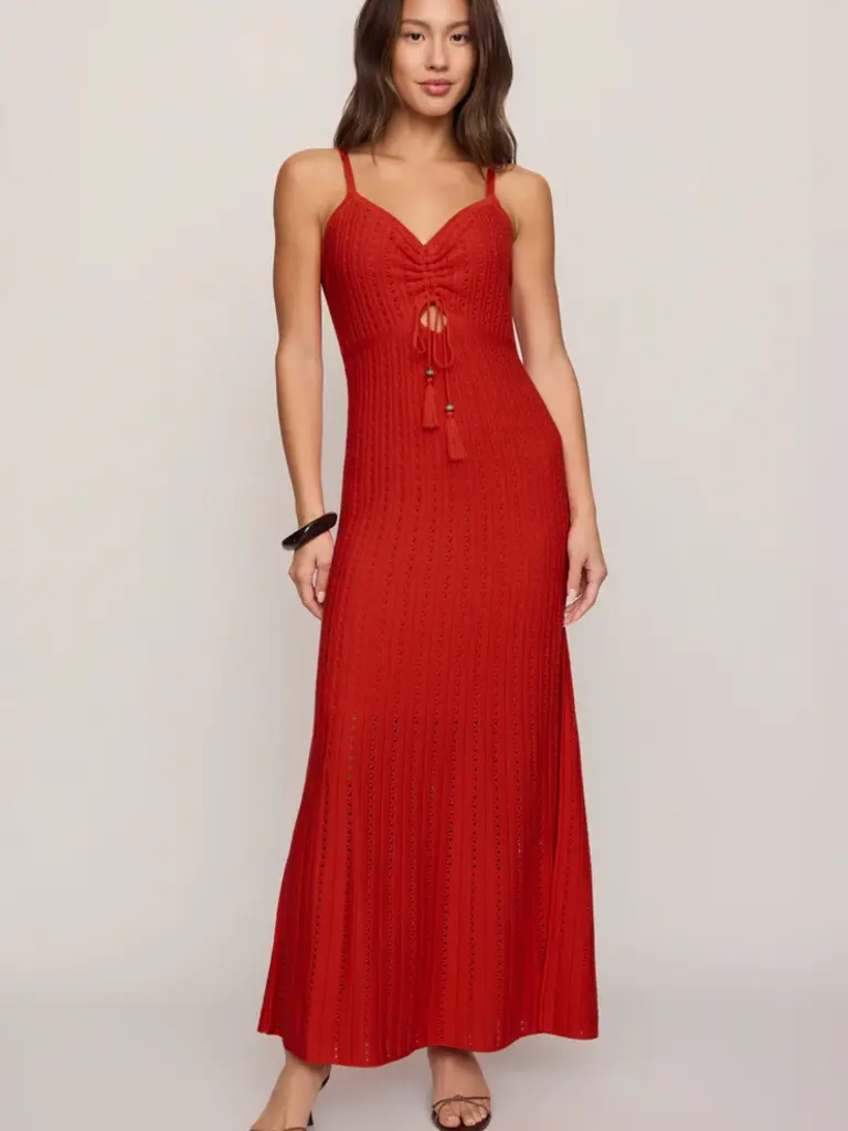 Z Supply Red Crochet Dress
