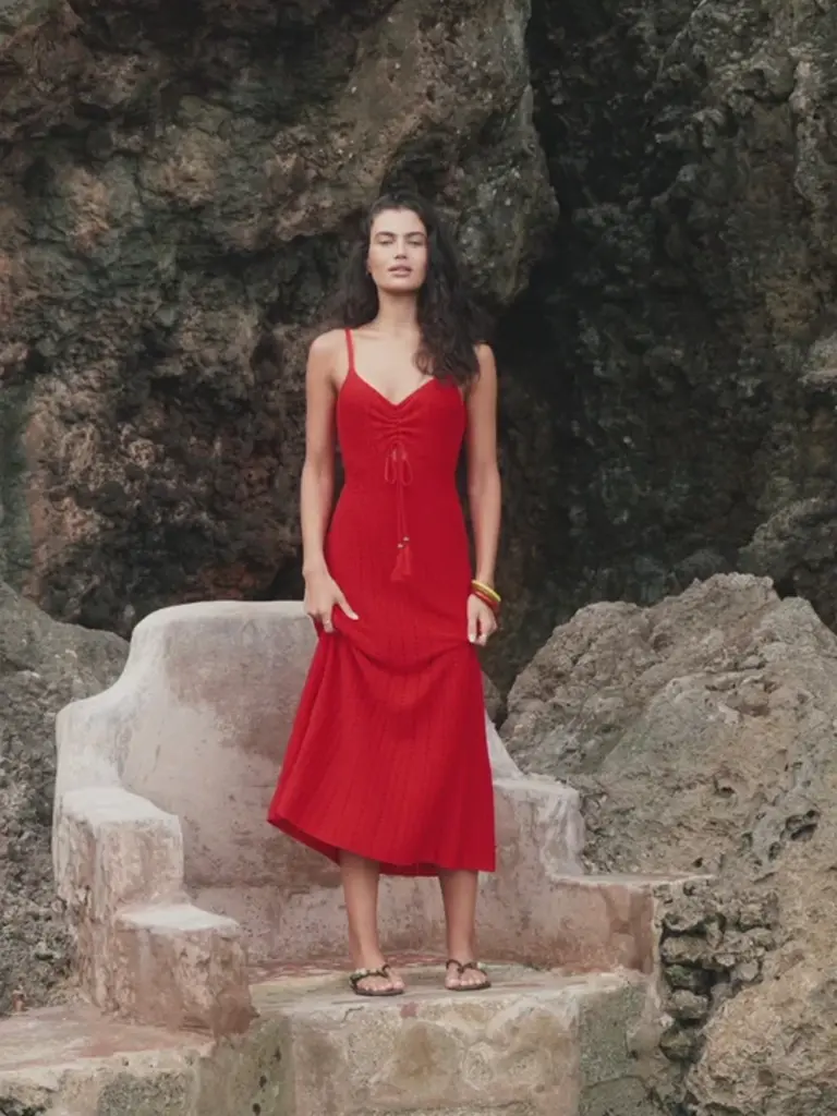 Z Supply Red Crochet Dress