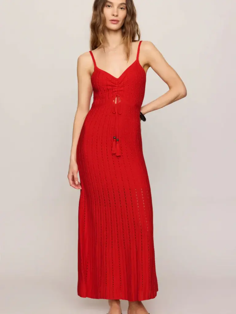 Z Supply Red Crochet Dress
