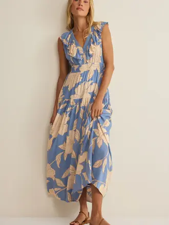 Z Supply Sky Cream Frill Maxi
