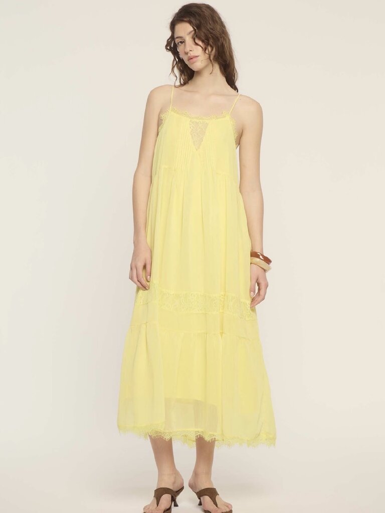 Deluc Sheer Yellow Dress