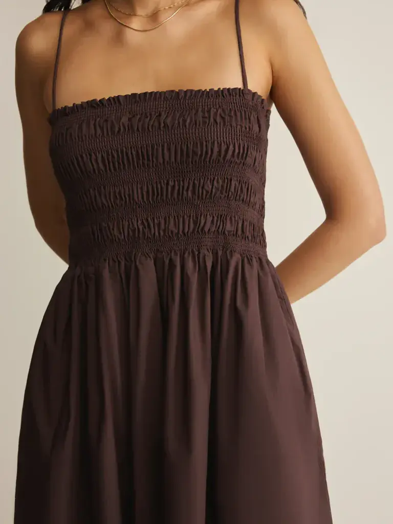 Z Supply Chocolate Smock Midi