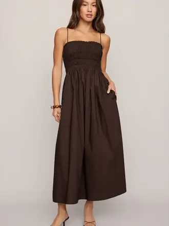 Z Supply Chocolate Smock Midi