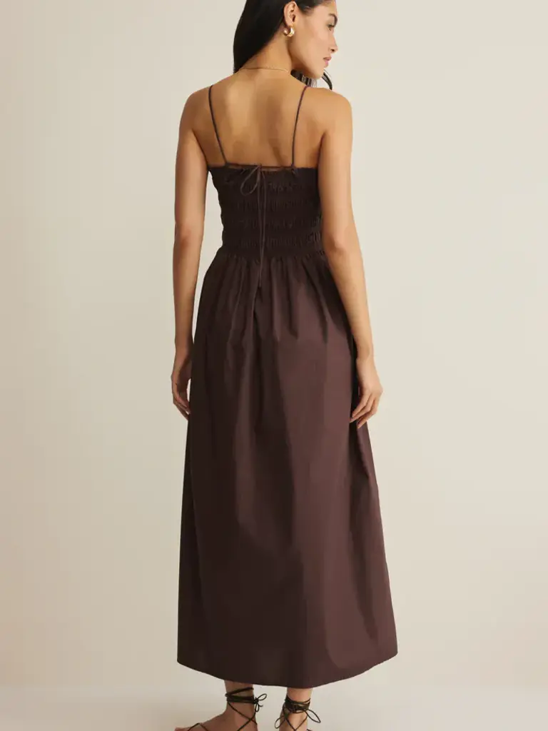 Z Supply Chocolate Smock Midi