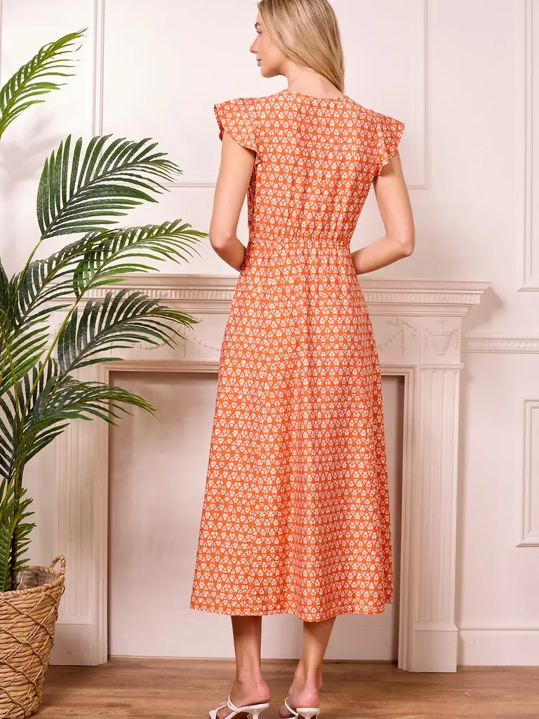 Angel Eyes Orange Petal Dress