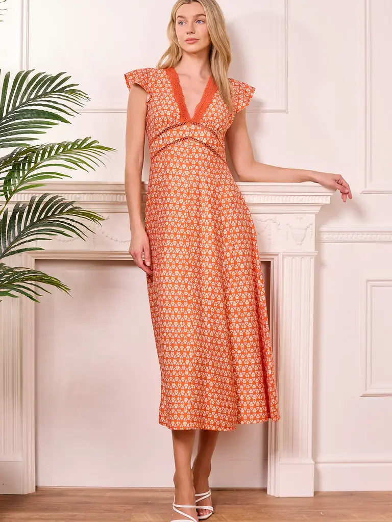 Angel Eyes Orange Petal Dress