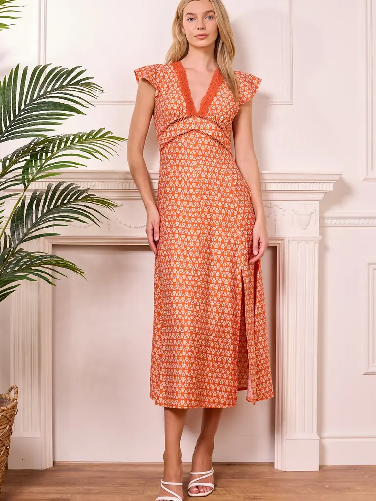 Angel Eyes Orange Petal Dress