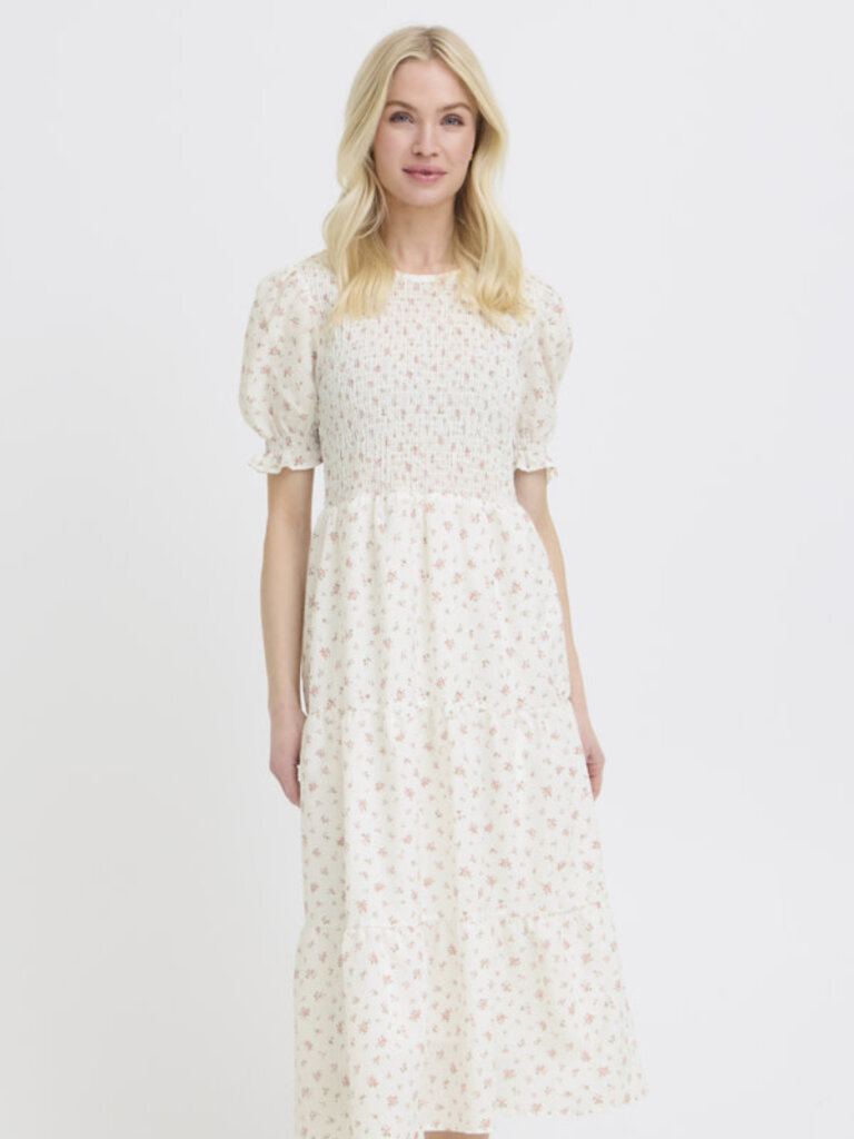 B. Young Soft Smock Floral Midi
