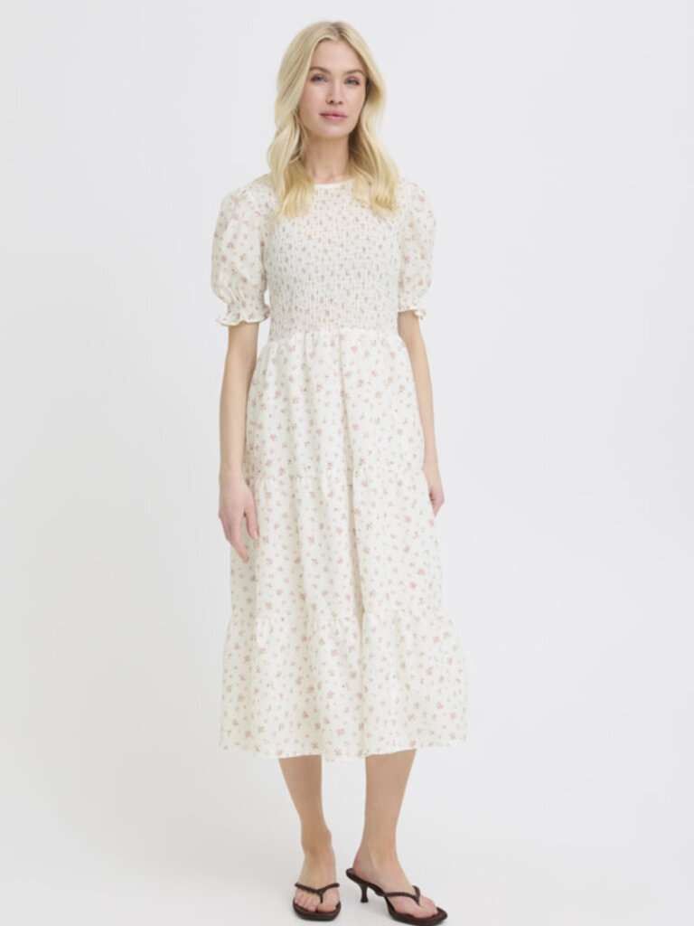 B. Young Soft Smock Floral Midi