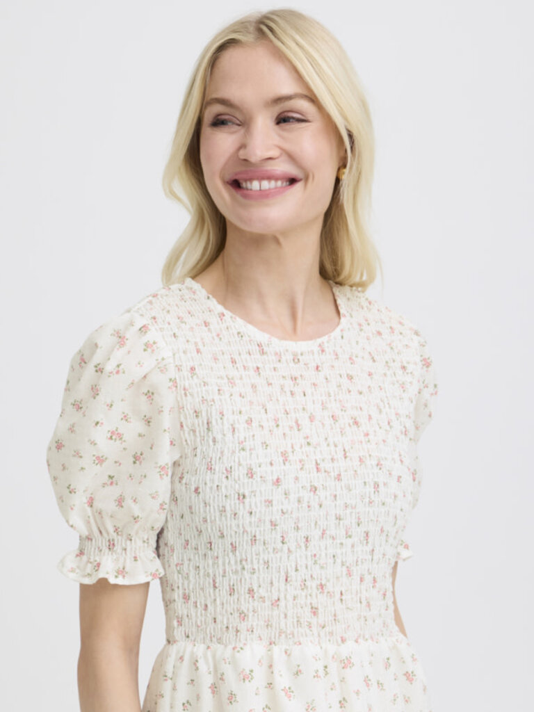 B. Young Soft Smock Floral Midi