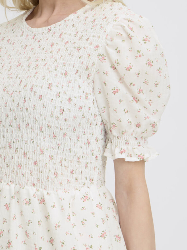 B. Young Soft Smock Floral Midi