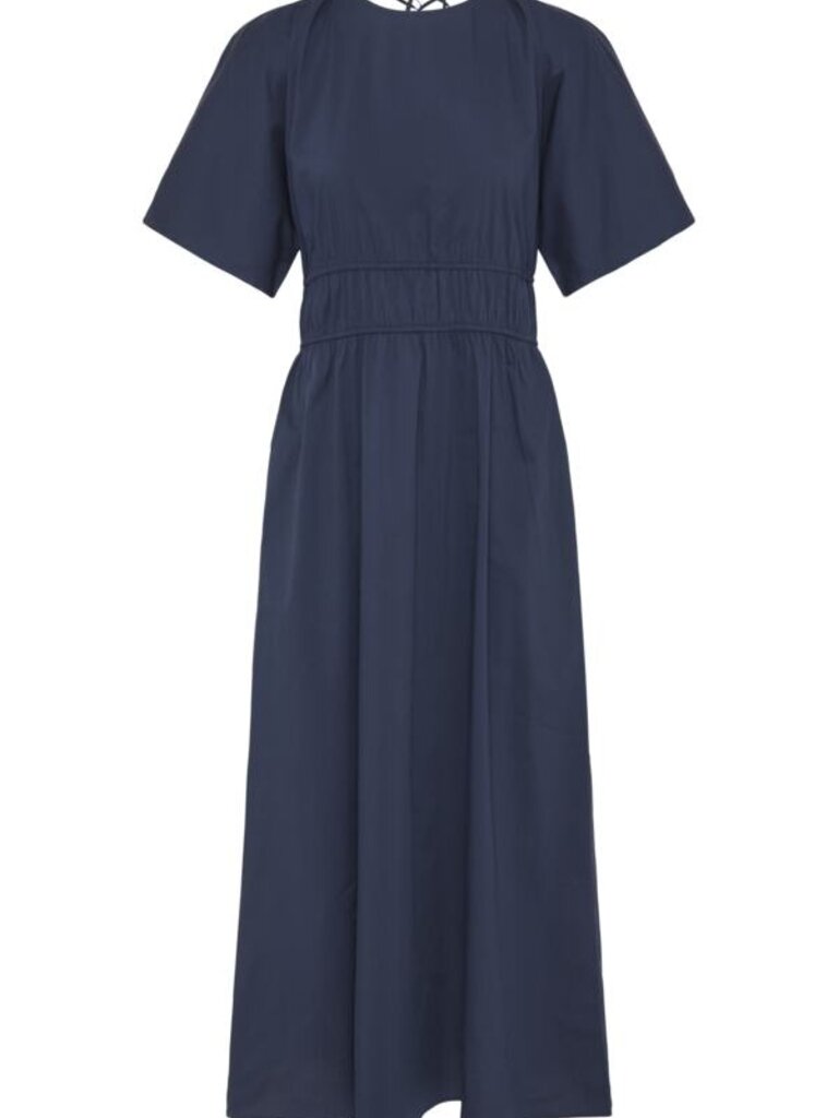 Fransa Navy Poplin Dress
